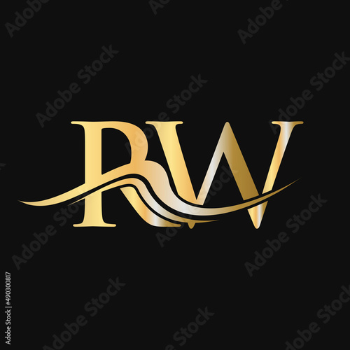 Letter RW Logo Design. Initial RW Logotype Template For Business And Company Logo