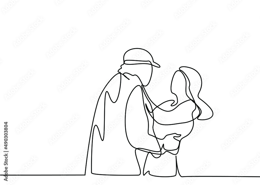 a soldier returns home and his lover happily embraces his wife a soldier returns home and his lover happily embraces his wife