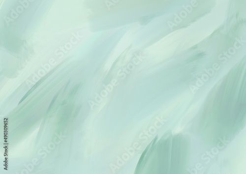 Background of oil paint strokes of green color gradient