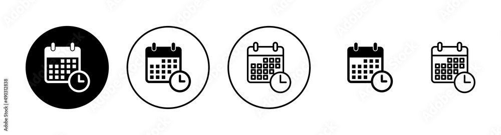 Calendar icons set. Calender sign and symbol. Schedule icon symbol Calendar icons set. Calender sign and symbol. Schedule icon symbol