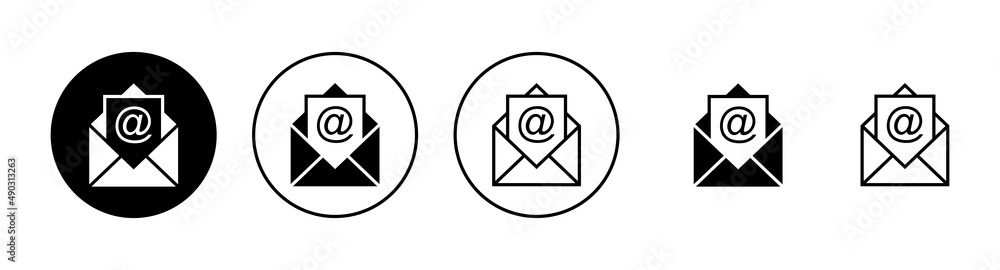 Mail icons set. email sign and symbol. E-mail icon. Envelope icon Mail icons set. email sign and symbol. E-mail icon. Envelope icon