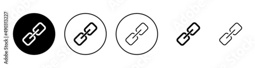 Link icons set. Hyperlink chain sign and symbol