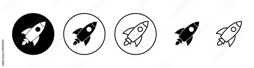 Rocket icons set. Startup sign and symbol. rocket launcher icon Rocket icons set. Startup sign and symbol. rocket launcher icon