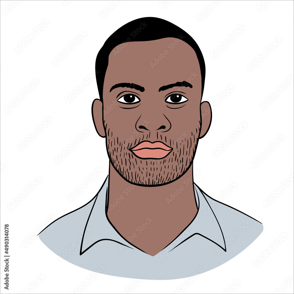 African American With Short Black Hair A Representative Of The African american with short black hair a representative of the