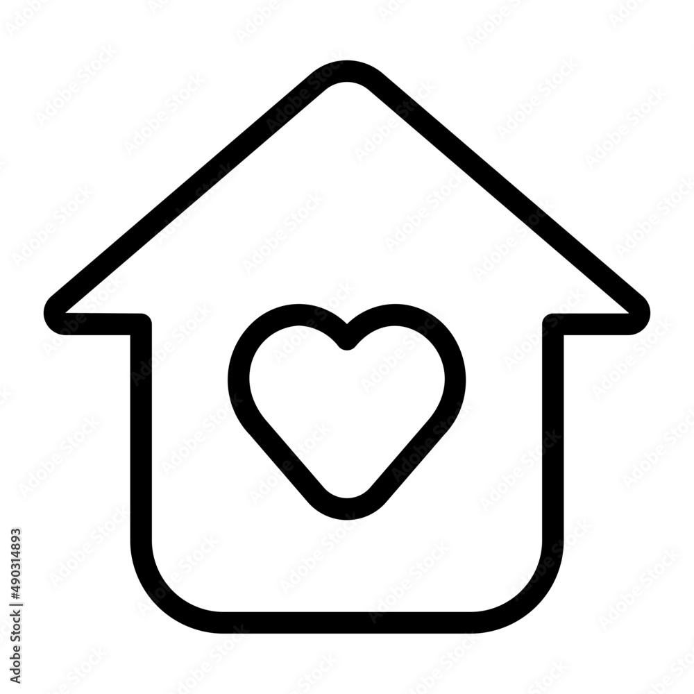 home sweet home line icon
