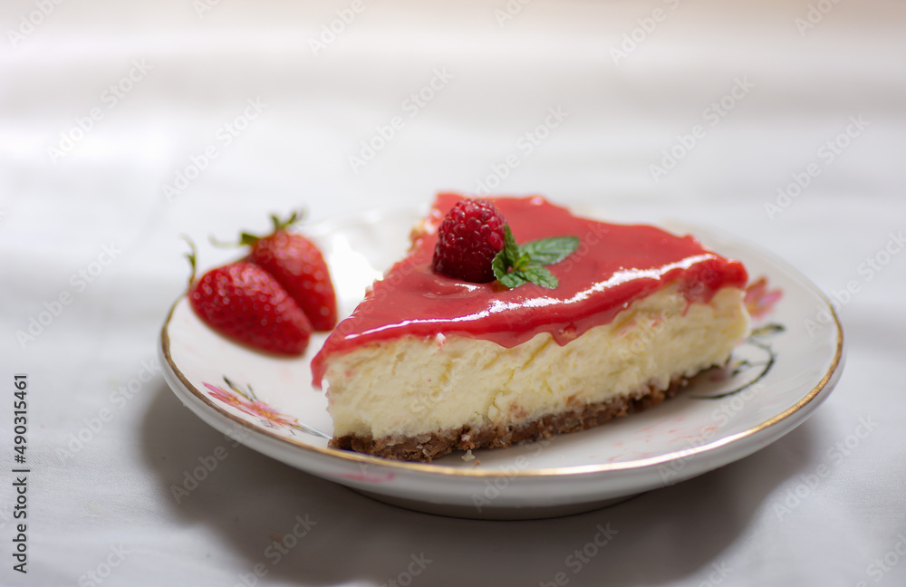 cheesecake with strawberries cheesecake with strawberries