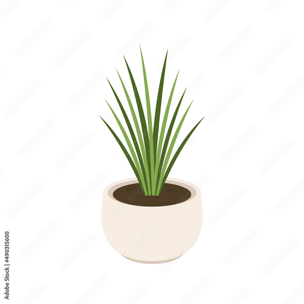 Plants in pot vector. Plants in pot icon vector on white background. Plants in pot vector. Plants in pot icon vector on white background.