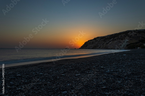 Sunset in sidonia, creta, greece photo