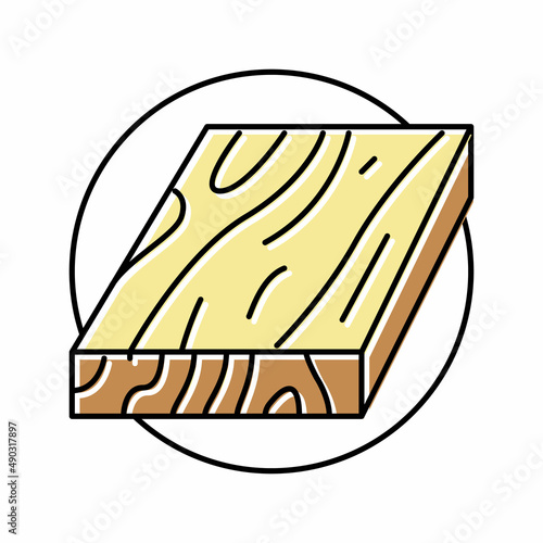 board wooden floor color icon vector illustration