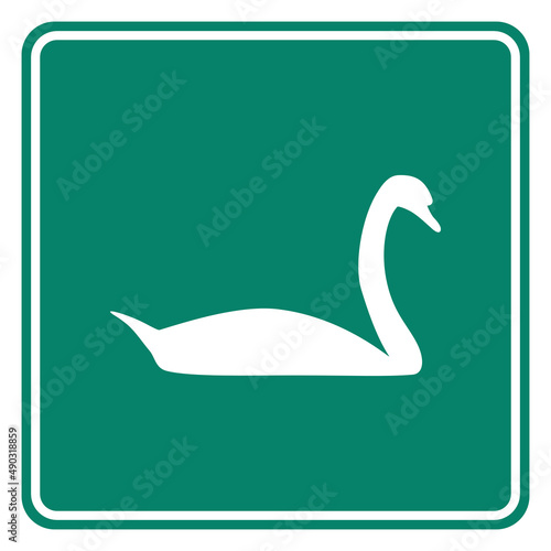 Schwan und Schild