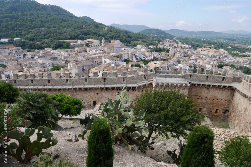 Panoramic view of Arta, seen from Sant Salvador fortress. Majorca, Spain.