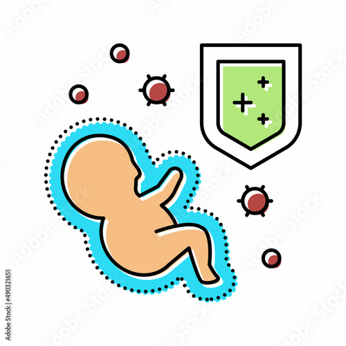 innate immunity color icon vector illustration photo
