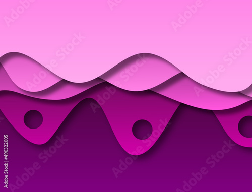Obraz na płótnie Abstract background with stripes, waves and shapes, 3d rendering w salonie