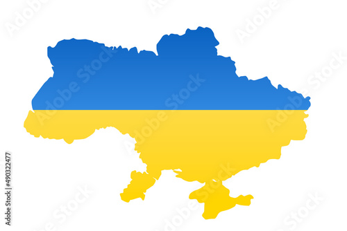 contour de la carte de l Ukraine et son drapeau