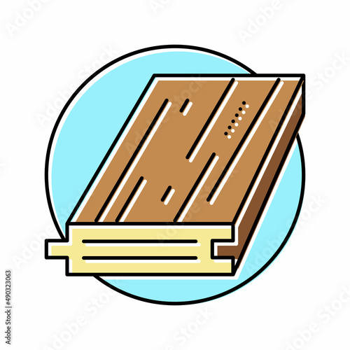 laminate floor color icon vector illustration