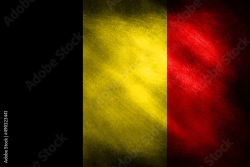 Belgian flag on a blackboard background photo