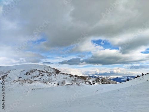 Snow covered mountains  - winter landscape in the mountains
