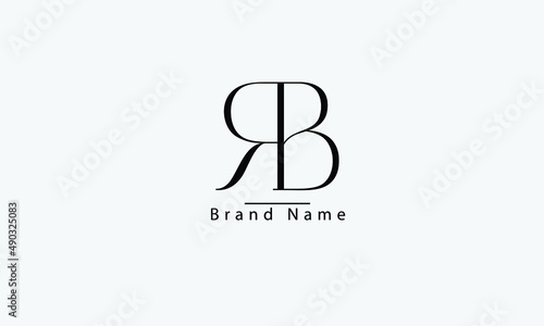 RB BR R B abstract vector logo monogram template
