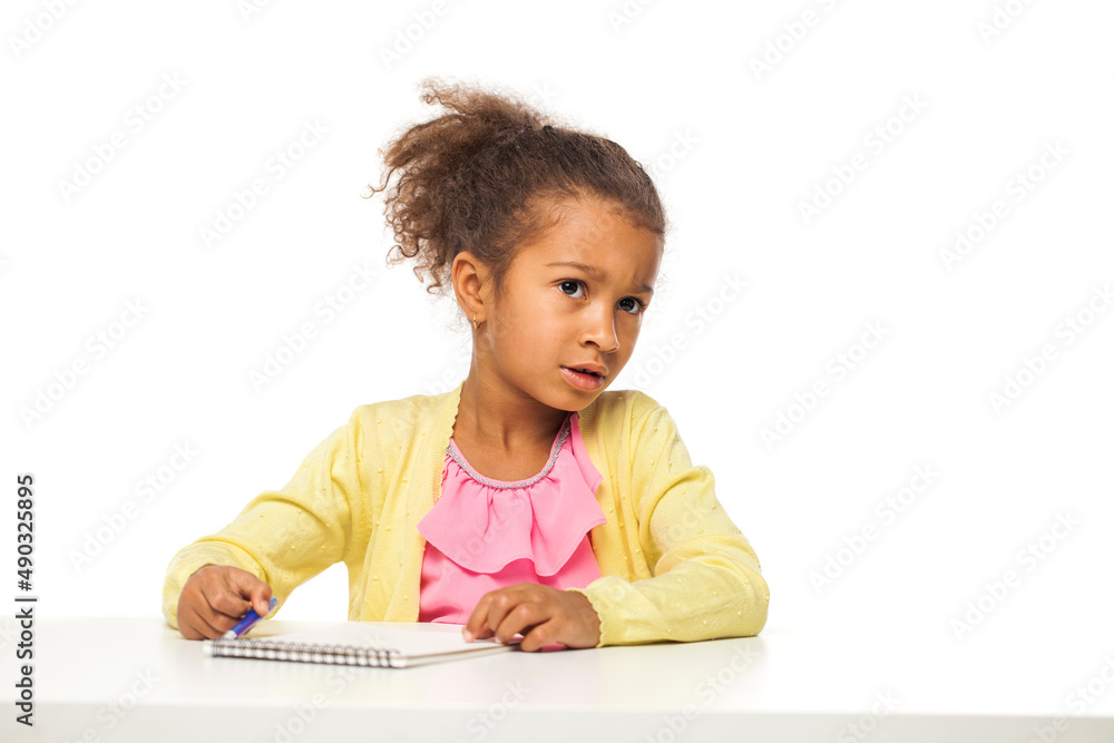 Young little girl on white isolated background Young little girl on white isolated background