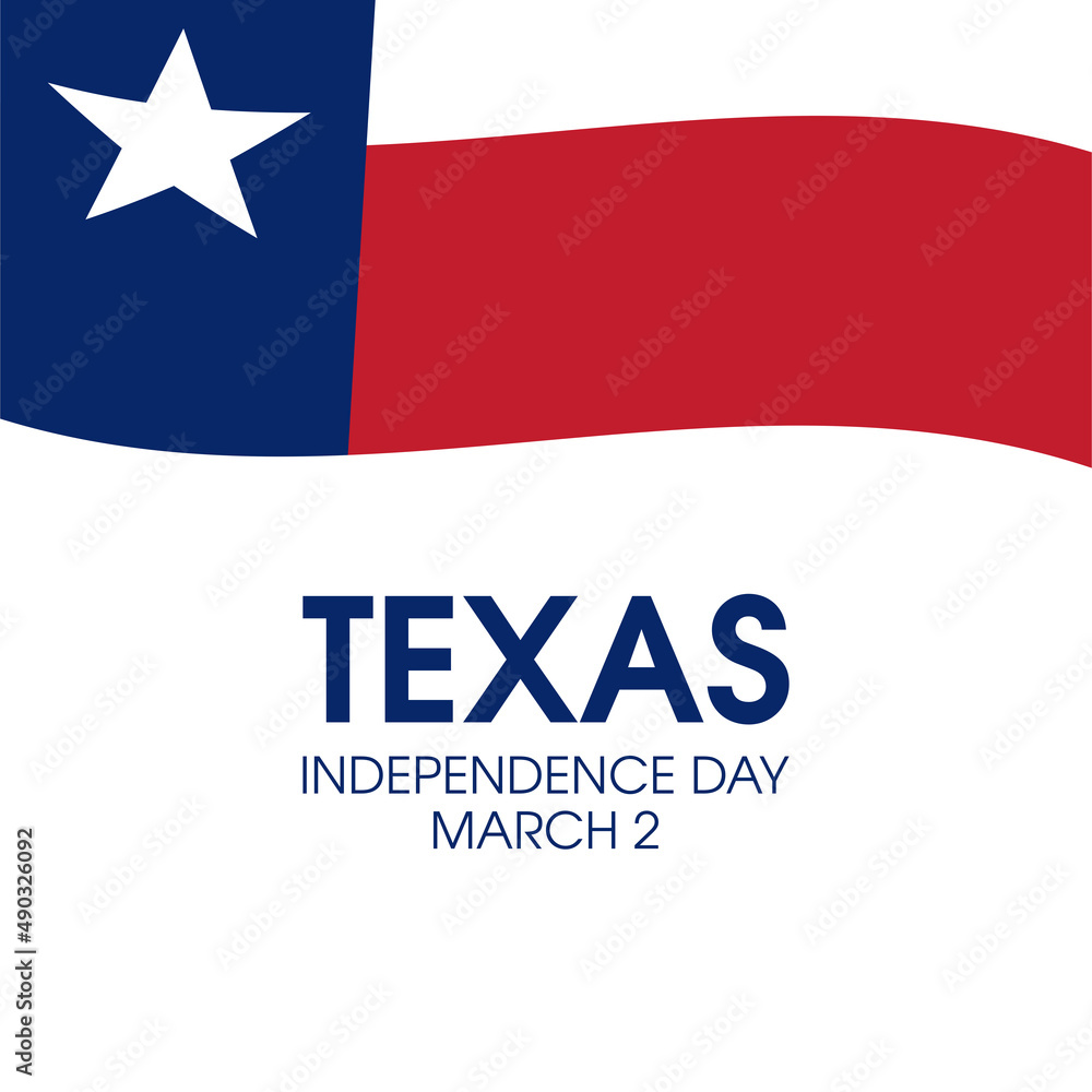 Fototapeta premium Texas Independence Day vector. Abstract texas flag icon vector isolated on a white background. March 2, important day