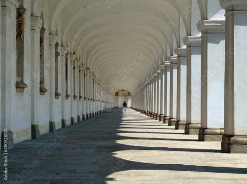 The colonnade in the Garden of Flowers in Kroměříž with 44 statues of ancient Greek and Roman gods is a frequent destination for many tourists.