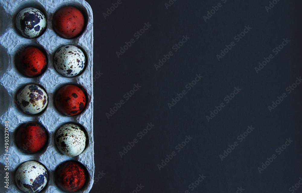 painted quail eggs in a box for Easter painted quail eggs in a box for Easter