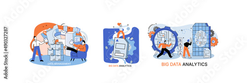 Big data analytics. Process of analyzing large and complex data sources to identify trends customer behavior metaphor and market preferences to make more effective business decisions, data exploration