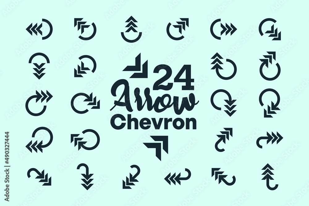 Arrow chevron vector objects with multiple arrowhead and directions. Arrow chevron vector objects with multiple arrowhead and directions.