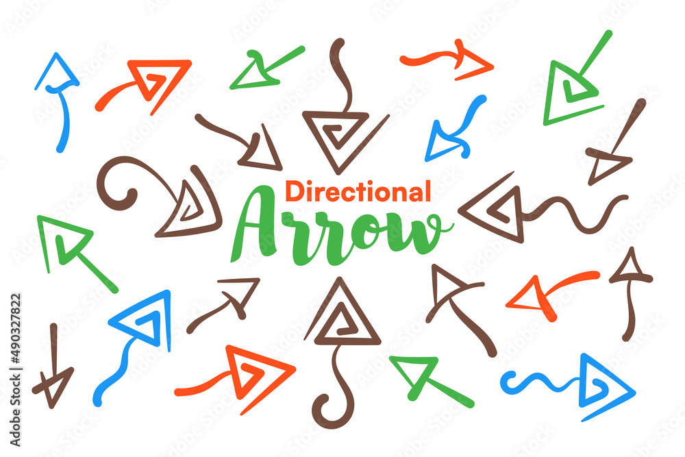 Directional arrow with lots of colors. Beautiful fancy vector arrow objects illustration ideas. Directional arrow with lots of colors. Beautiful fancy vector arrow objects illustration ideas.