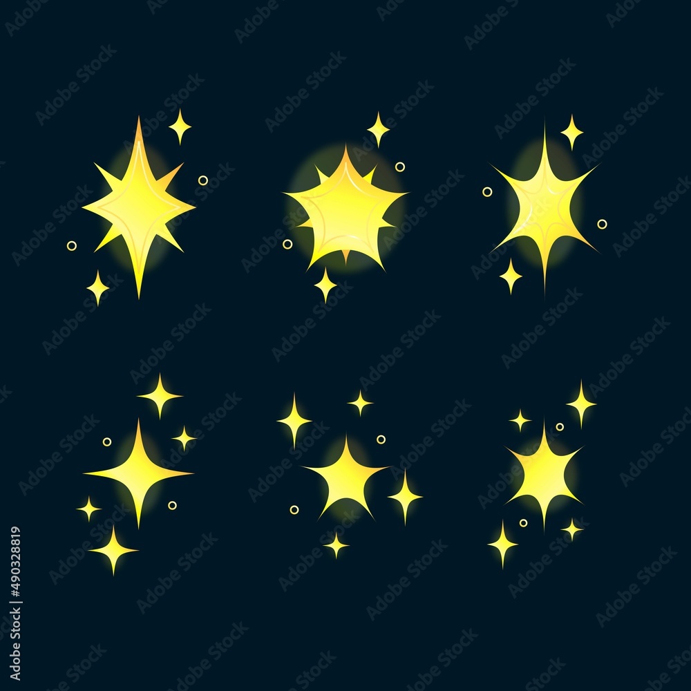 simple set of sparkling stars simple set of sparkling stars