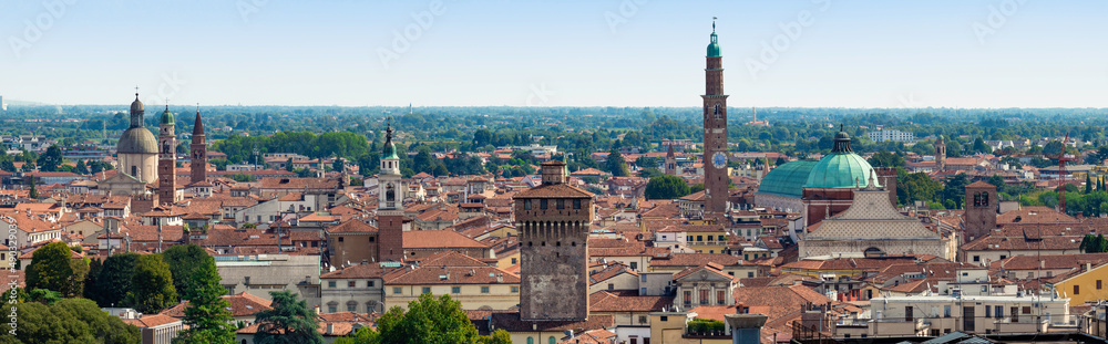 View of the historic center of Vicenza, Veneto, Italy

