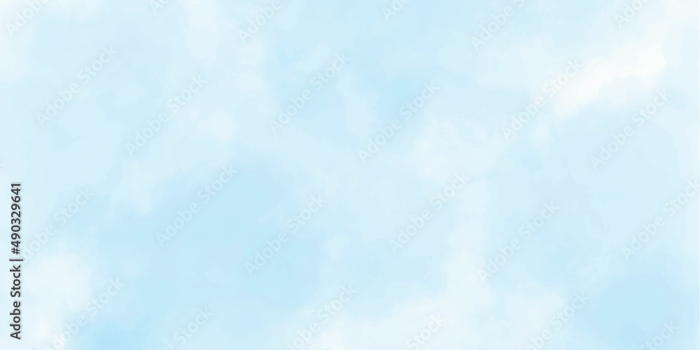 Hand painted blue sky and clouds, abstract watercolor background, Abstract watercolor painting vector illustration Hand painted blue sky and clouds, abstract watercolor background, Abstract watercolor painting vector illustration