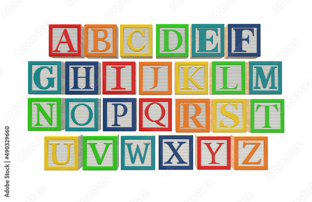 Alphabet Wooden Blocks Toy Alphabet Wooden Blocks Toy