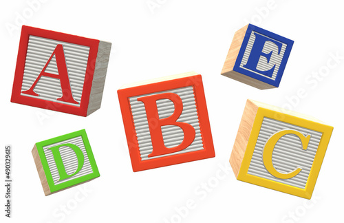 Alphabet Wooden Blocks Toy