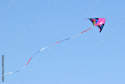  Colorful Kite flying on blue sky