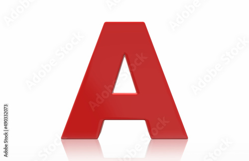 A Alphabet 3D Render