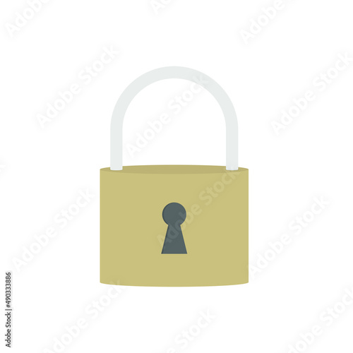 Padlock icon design illustration vector isolated. lockdown sign