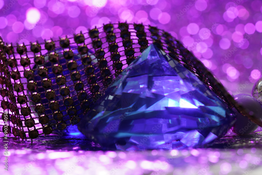 Jewelry made of fake gold and silver and artificial gemstones