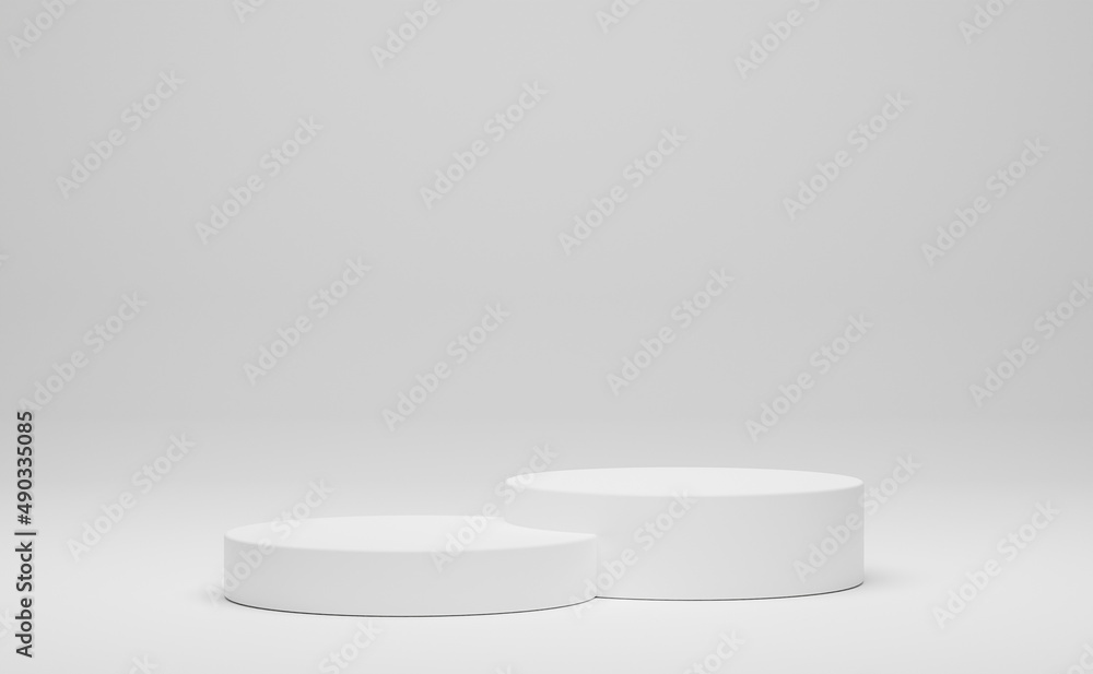 white cylinder display abstract minimal geometric podium product package mock up presentation show cosmetic stage pedestal platform studio background. 3d rendering. white cylinder display abstract minimal geometric podium product package mock up presentation show cosmetic stage pedestal platform studio background. 3d rendering.