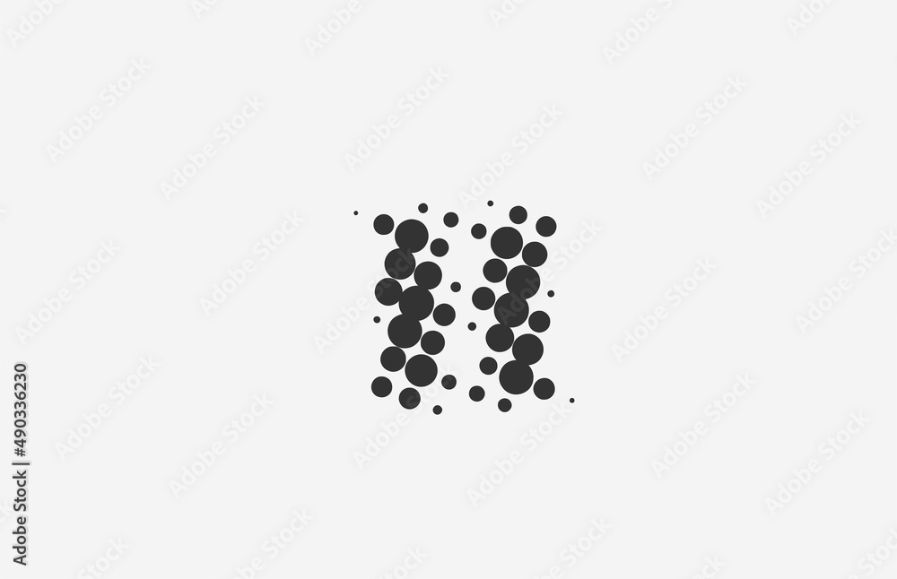 H dotted alphabet letter icon logo design. Creative template for business with dot H dotted alphabet letter icon logo design. Creative template for business with dot