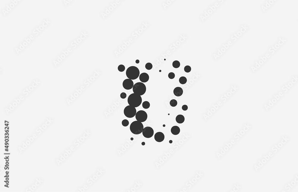U dotted alphabet letter icon logo design. Creative template for business with dot U dotted alphabet letter icon logo design. Creative template for business with dot