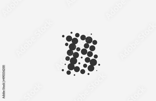 B dotted alphabet letter icon logo design. Creative template for business with dot