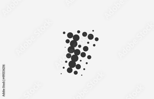 F dotted alphabet letter icon logo design. Creative template for business with dot