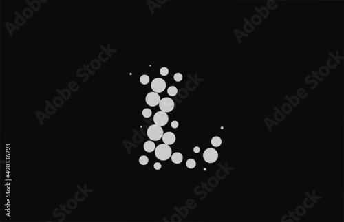 dotted L alphabet letter icon logo design. Creative template for business and company with dot