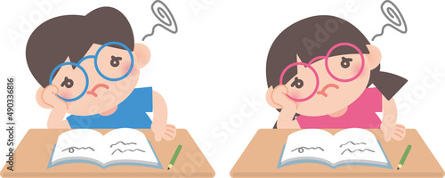 勉強に疲れた子ども