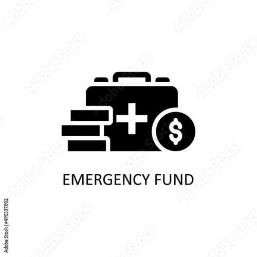 Fototapeta Emergency Fund Vector Solid Icon Design illustration