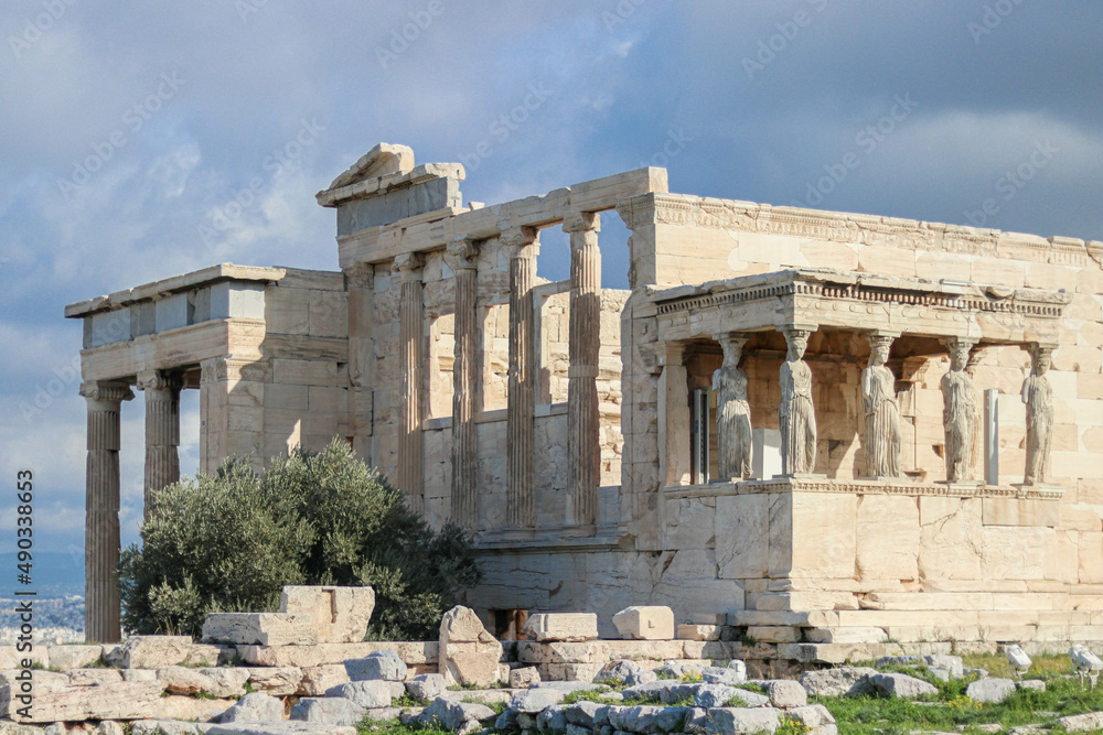 Caryatids at Porch of the Erechtheion, Acropolis, Caryatids at Porch of the Erechtheion, Acropolis,