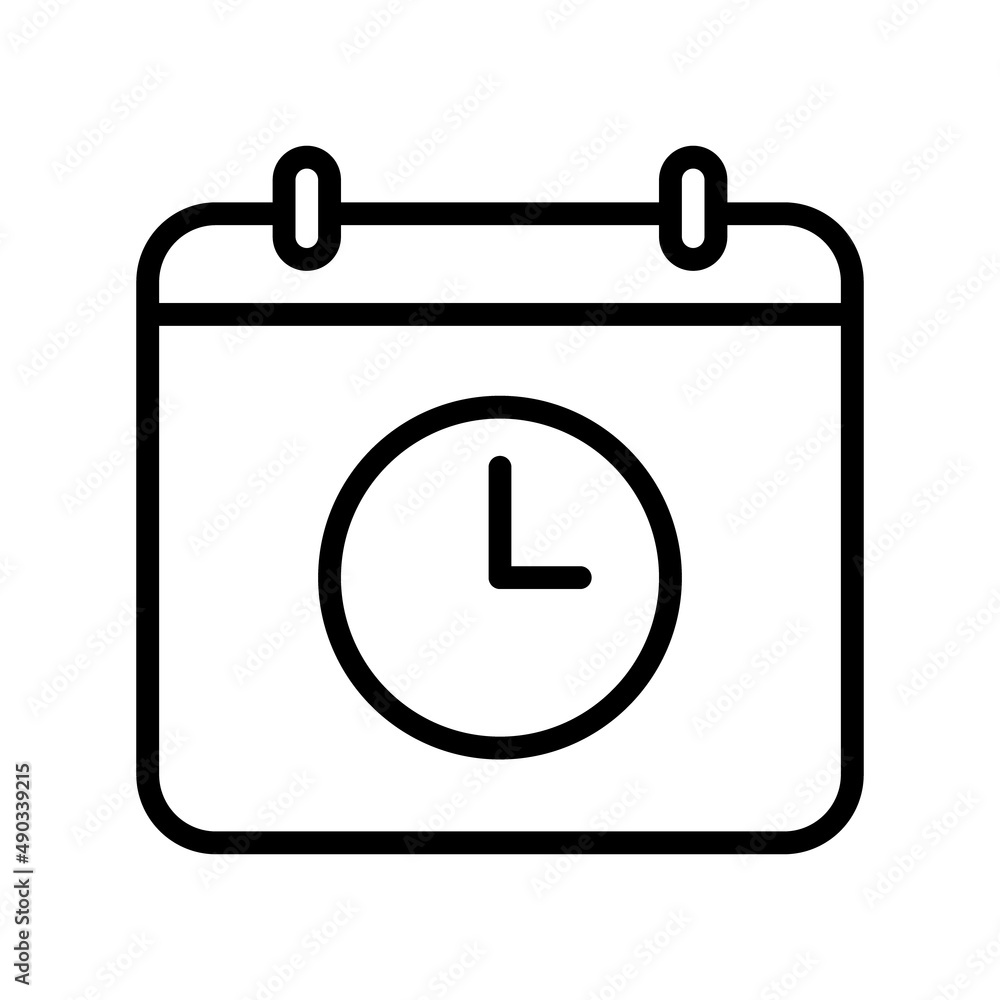 Calendar flat line icon. Outline sign for mobile concept and web design, store Calendar flat line icon. Outline sign for mobile concept and web design, store