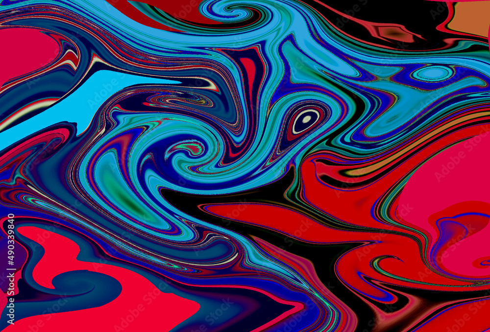 鮮やかで深いピンクやターコイズブルーや黒などの入り組んだマーブリング Stock Illustration Adobe Stock 鮮やかで深いピンクやターコイズブルーや黒などの入り組んだマーブリング Stock Illustration Adobe Stock