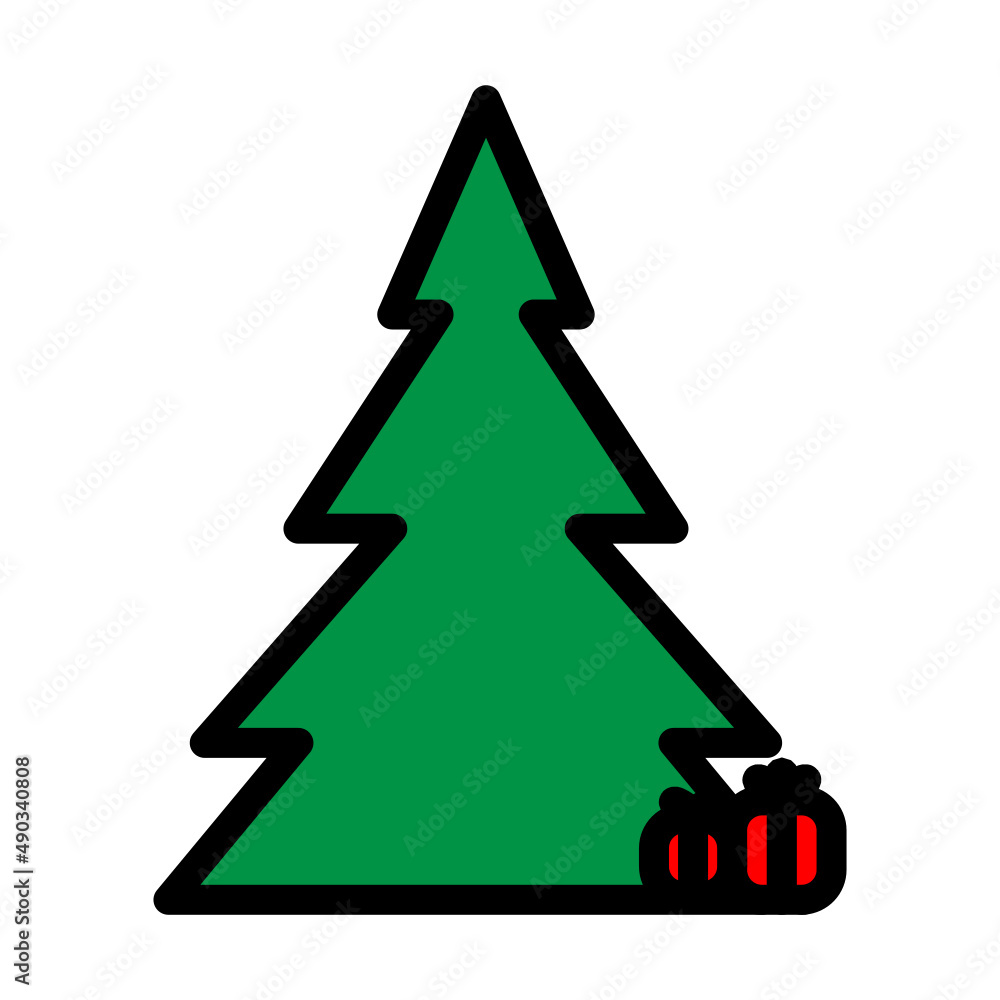 christmas tree with gifts icon christmas tree with gifts icon